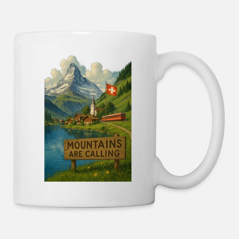 Swiss_alps - Tasse - Weiß