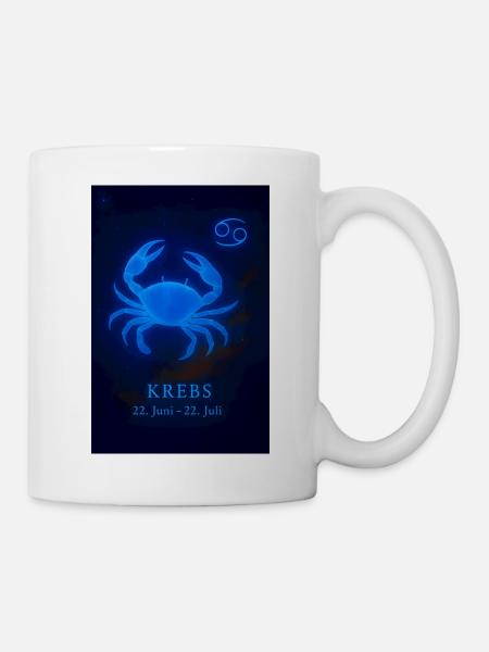 Krebs Sternzeichen 22.06. – 22.07. - Tasse - Weiß