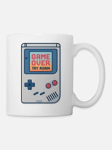 Motif de console de jeu rétro - Mug blanc - blanc