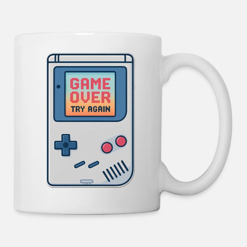 Retro Gaming Console Motif - Mug - white