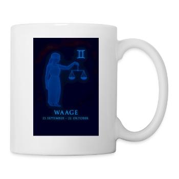 Signe du zodiaque Balance avec symbole de la Justice - Mug blanc - blanc - Droite