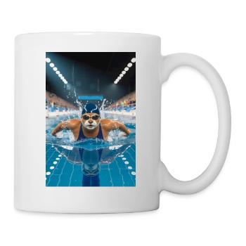 Humanoid Otter in Pool - Mug - white - Right