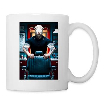 Humanoid Sheep Barber - Mug - white - Right