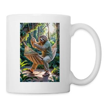 Humanoid Sloth in the Rainforest - Mug - white - Right