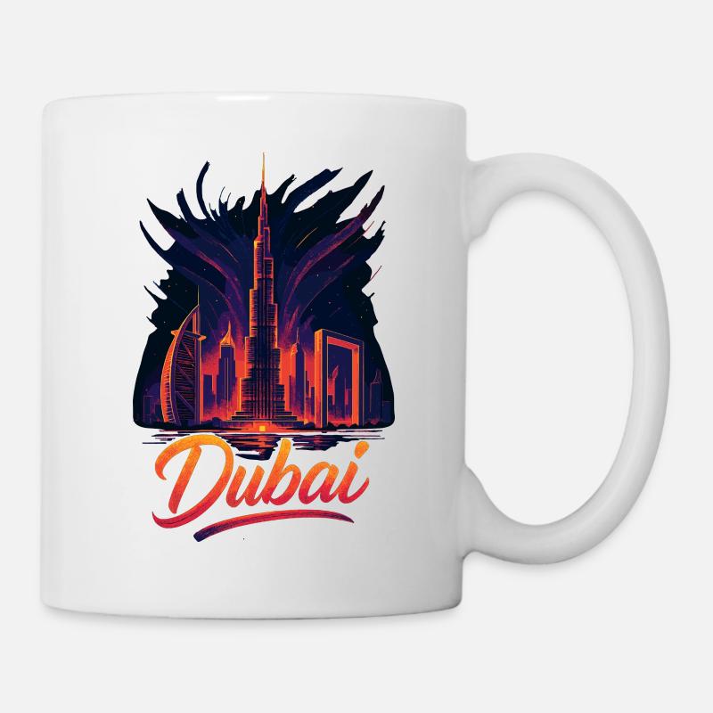 Dubai Golftiger Stadt Arabische Emirate Geschenk - Tasse - Weiß