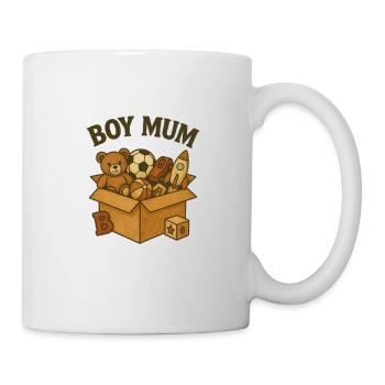 Spielzeugkiste Junge Mama Design - Tasse - Weiß - Rechts