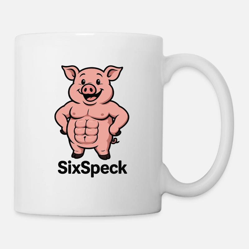 Humour Ventre Musculaire Cochon - Mug blanc - blanc