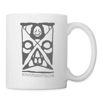 Imprimé abstrait motif tribal maori - Mug blanc - blanc - Droite