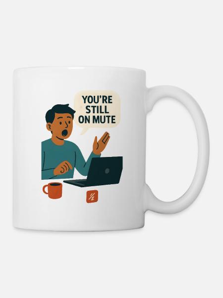 Status-Sprechblasengrafik stummschalten - Tasse - Weiß