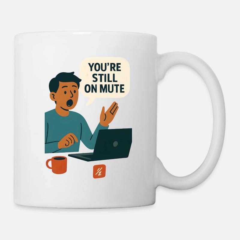 Status-Sprechblasengrafik stummschalten - Tasse - Weiß