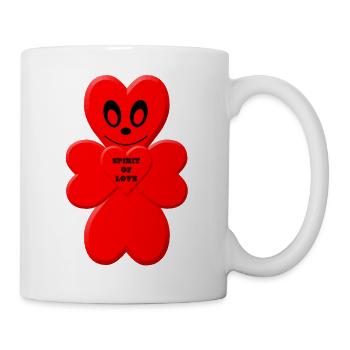 Heart Cookie Animal with Love Message - Mug - white - Right