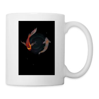 Koi fish in the star swirl - Mug - white - Right