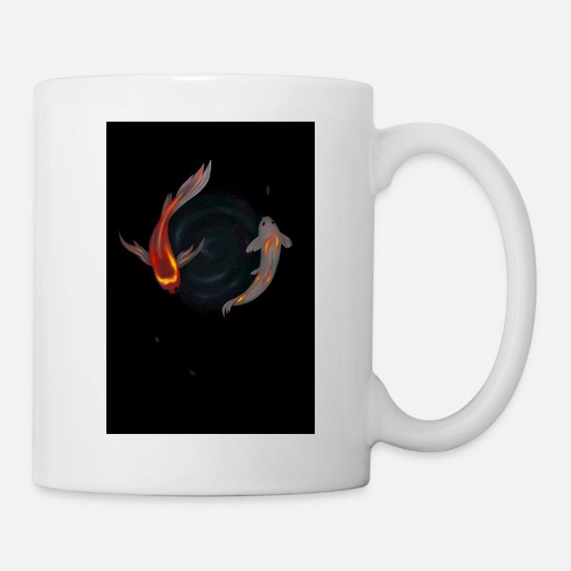 Koi fish in the star swirl - Mug - white
