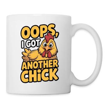 Oops I Got Another Chicken | Funny Farming Pun - Mug - white - Right