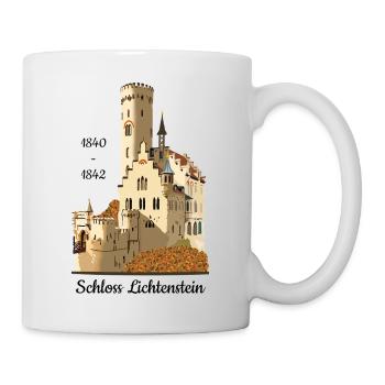 Lichtenstein Castle, hand-drawn. - Mug - white - Right