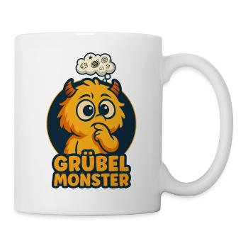 Brooding Monsters – Cute, Thoughtful & Funny - Mug - white - Right