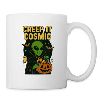 Alien Vampir T-Shirt – Creep It Cosmic - Tasse - Weiß - Rechts