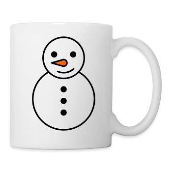 Snowman illustration for winter fashion - Mug - white - Right