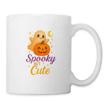 Fantôme d’Halloween mignon avec citrouille - Mug blanc - blanc - Droite