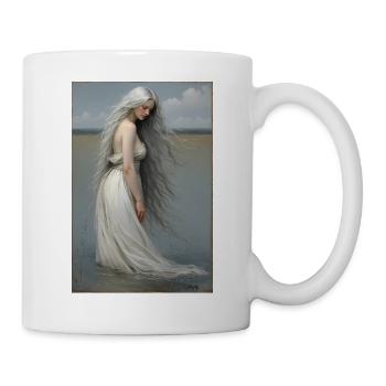 Suspended between the sky and the water - oil on canvas - Mug - white - Right