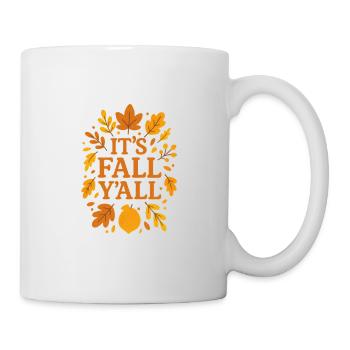 Herbstliches Blätter-Design mit Kürbis - Tasse - Weiß - Rechts