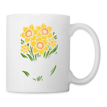 Daffodil Day - Cancer Awareness Tag - Mug - white - Right
