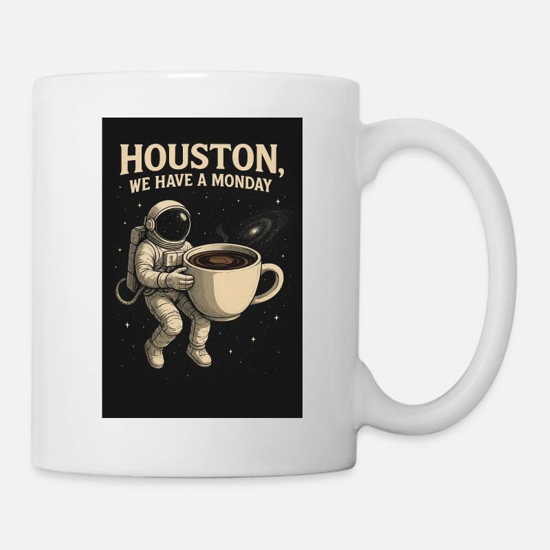 Houston Astronaut Kaffee-Abenteuer - Tasse - Weiß