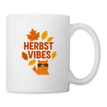 Herbst Vibes | Cooles Capybara im Herbst Modus - Tasse - Weiß - Rechts