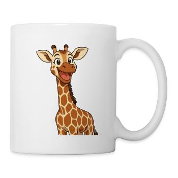 Happy giraffe with smiling expression - Mug - white - Right
