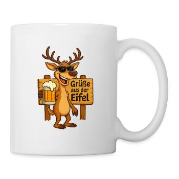 T-shirt Eifel Wanderlust Nature Montagnes Aventure en plein air - Mug blanc - blanc - Droite