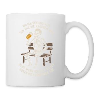Partout où je vais et où je me tiens, mes os me font mal en disant - Mug blanc - blanc - Droite