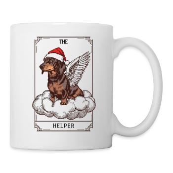 Carte de tarot de Noël – Teckel « L'Aide » - Mug blanc - blanc - Droite