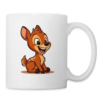 Fawn - Animal de la forêt de dessin animé mignon - Mug blanc - blanc - Droite