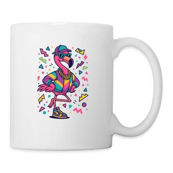 HipHop Flamingo - Tasse - Weiß - Rechts