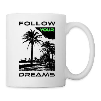 Palm Faces in Black and White Style - Mug - white - Right