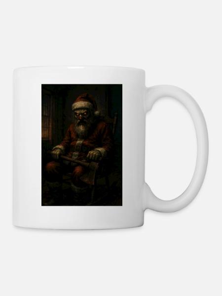 Dark Santa Claus with Axe - Mug - white