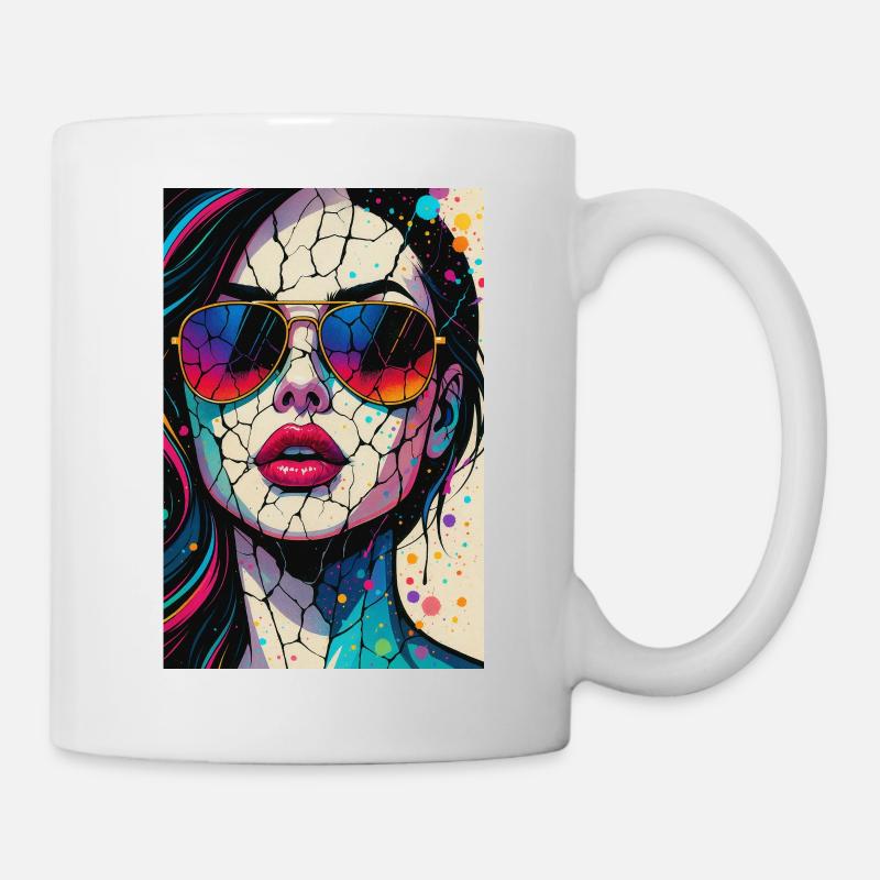 SUGARCRASH_NEON_6000x9000 - Tasse - Weiß