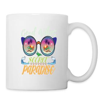 Tropisches Sonnenbrillen-Design - Tasse - Weiß - Rechts