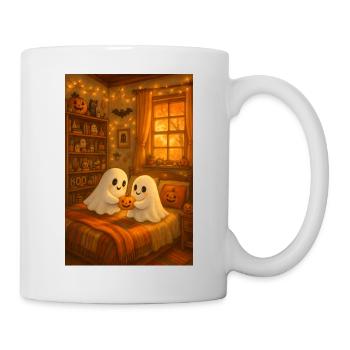 Fantômes mignons d'Halloween - Mug blanc - blanc - Droite