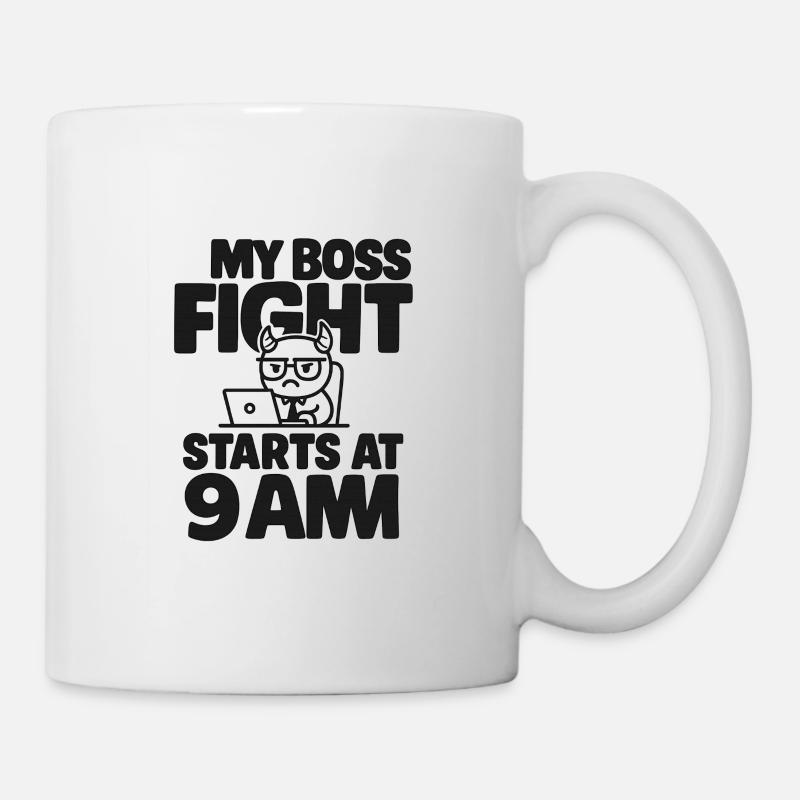 Kreativer Bossen-Spruch mit Teufel-Illustration - Mug - white