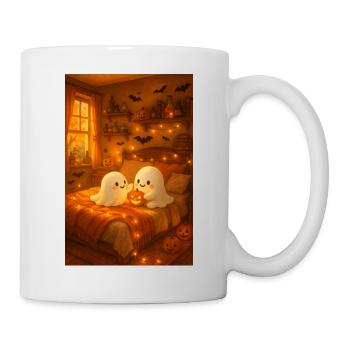 Autumn Ghosts Halloween Cute - Mug - white - Right