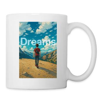 Dreamer in the mountains - Mug - white - Right