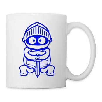 Turtle Knight Épée Fighter Armure Casque - Mug blanc - blanc - Droite
