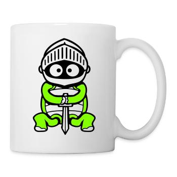 Turtle Knight Épée Fighter Armure Casque - Mug blanc - blanc - Droite