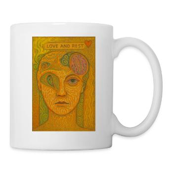 Love and Rest Artistic Portrait - Mug - white - Right