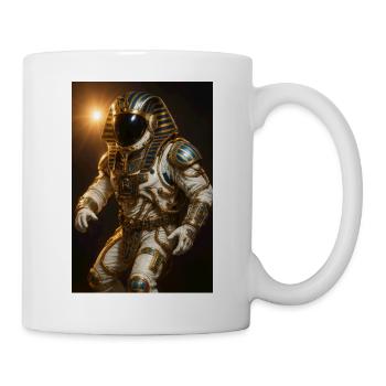 Astronaut in Ancient Egyptian Futuristic Gear - Mug - white - Right