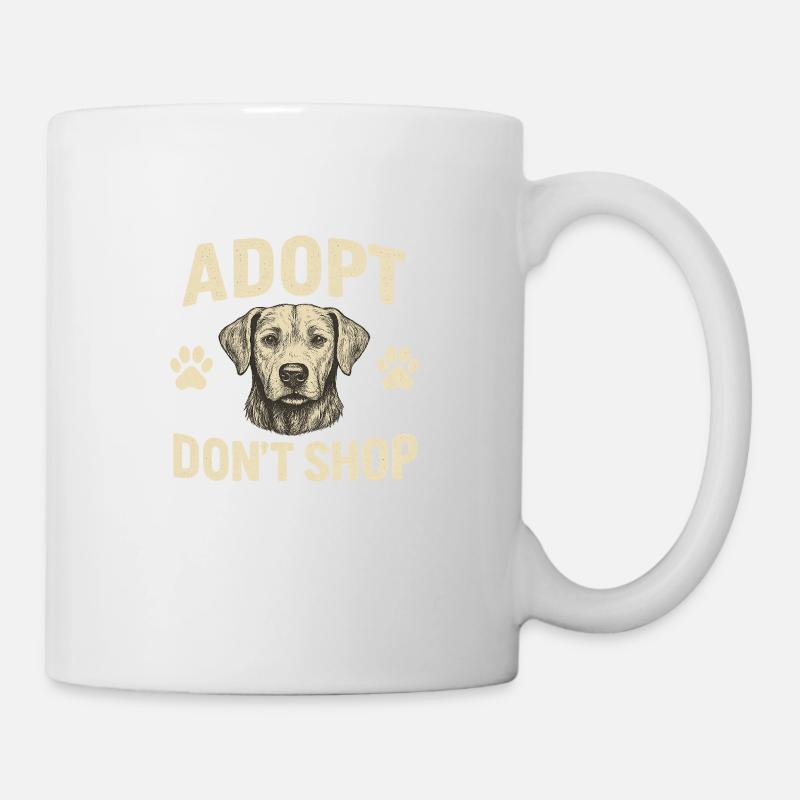 Conception de motif d’adoption de chien - Mug blanc - blanc