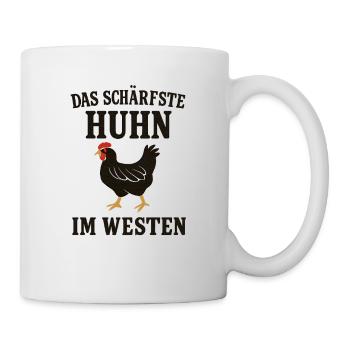 The Hottest Chicken in the West – Fun Shirt - Mug - white - Right