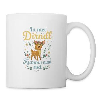 Dans mon Dirndl, je ne connais pas Funny Deer Shirt - Mug blanc - blanc - Droite