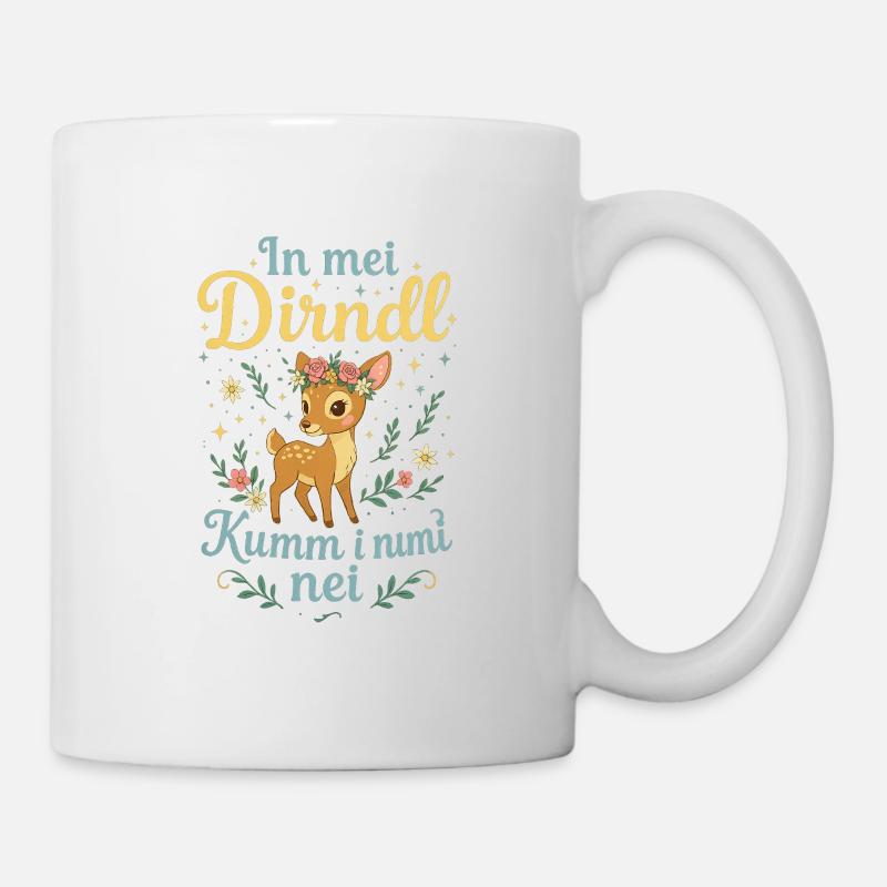 Dans mon Dirndl, je ne connais pas Funny Deer Shirt - Mug blanc - blanc